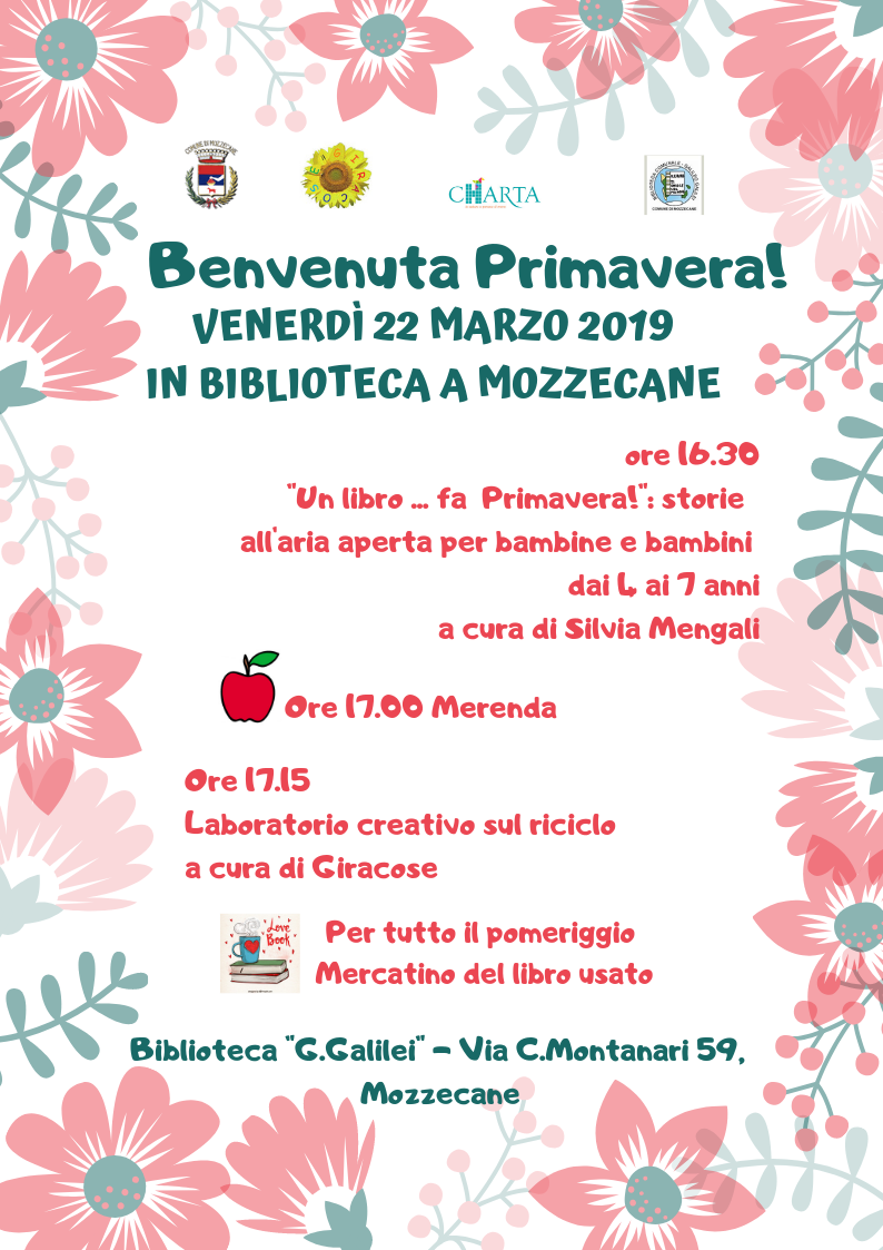 BENVENUTA PRIMAVERA: venerdì 22 marzo ore 16.30