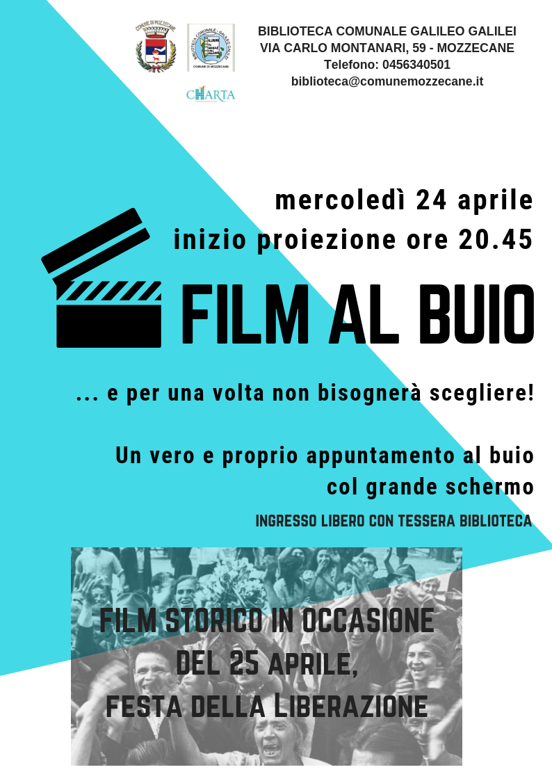 FILM AL BUIO IN BIBLIOTECA: mercoledì 24 aprile