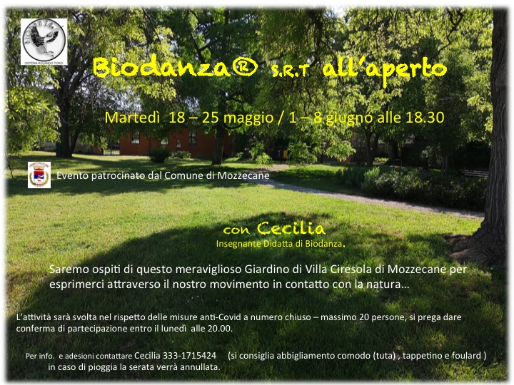 Corso gratuito di biodanza all'aperto