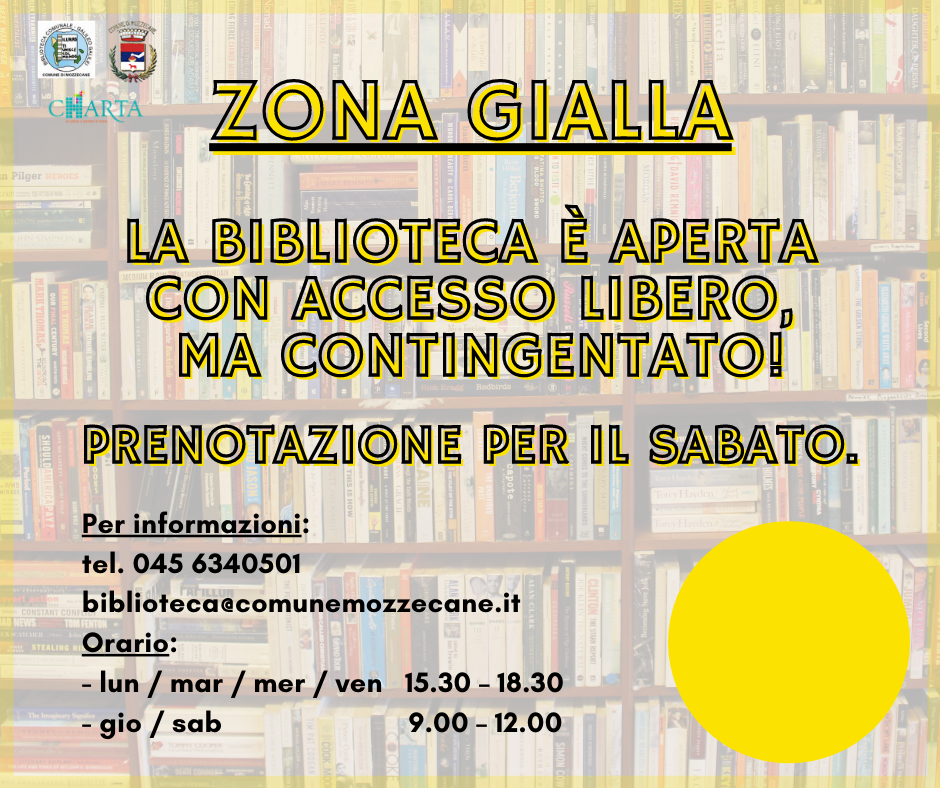 Orari apertura biblioteca comunale