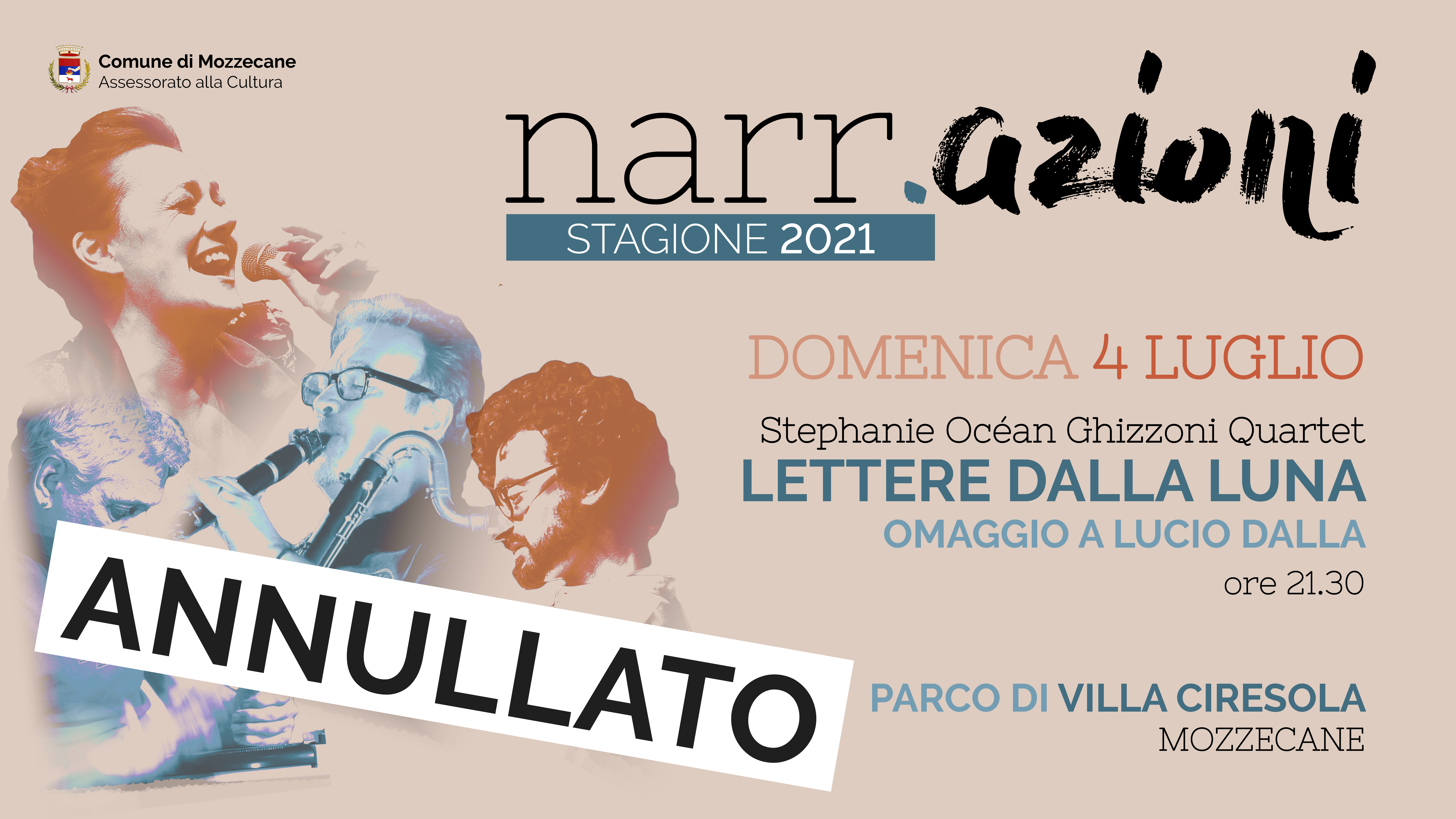 Annullamento spettacolo "Lettere Dalla Luna"